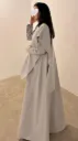 عباية جوخ شتوية مبطّنة مع شال وطرحة